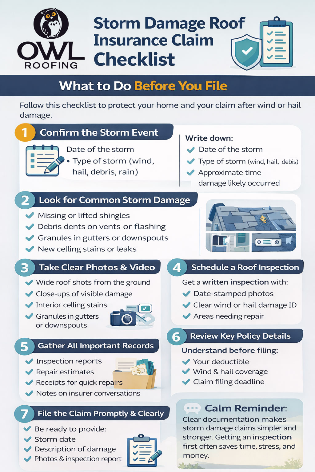 Roof Insurance Claims After Storm Damage: a Clear Si... | Owl Roofing