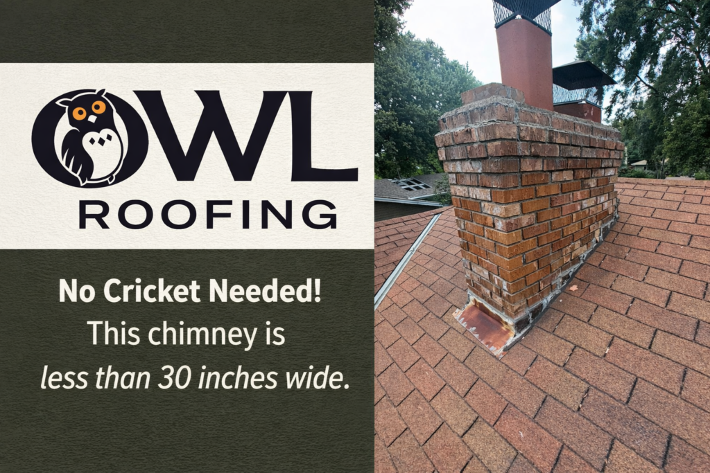 example of a chimney that doesn't require a cricket