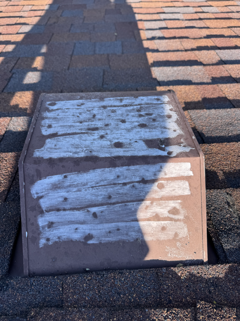 hail damage to a box vent in Minnetonka minnesota