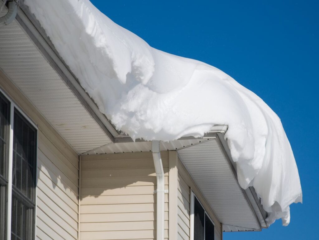 roof with a lot of snow