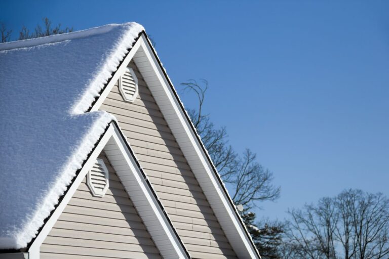 snow on a roof