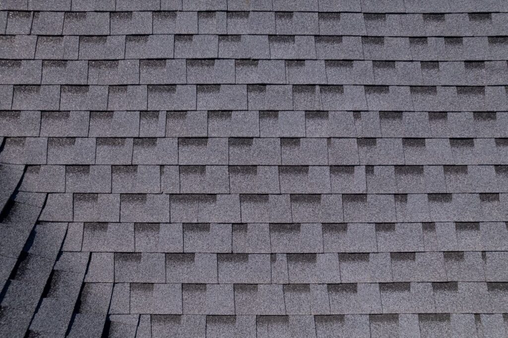 Shingles texture - close up view of asphalt roofing shingles